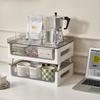 Coffee Table Dust-proof Cup Storage Box Plastic Multi-layer Transparent Storage Rack Drawer-type Office Storage File Storage