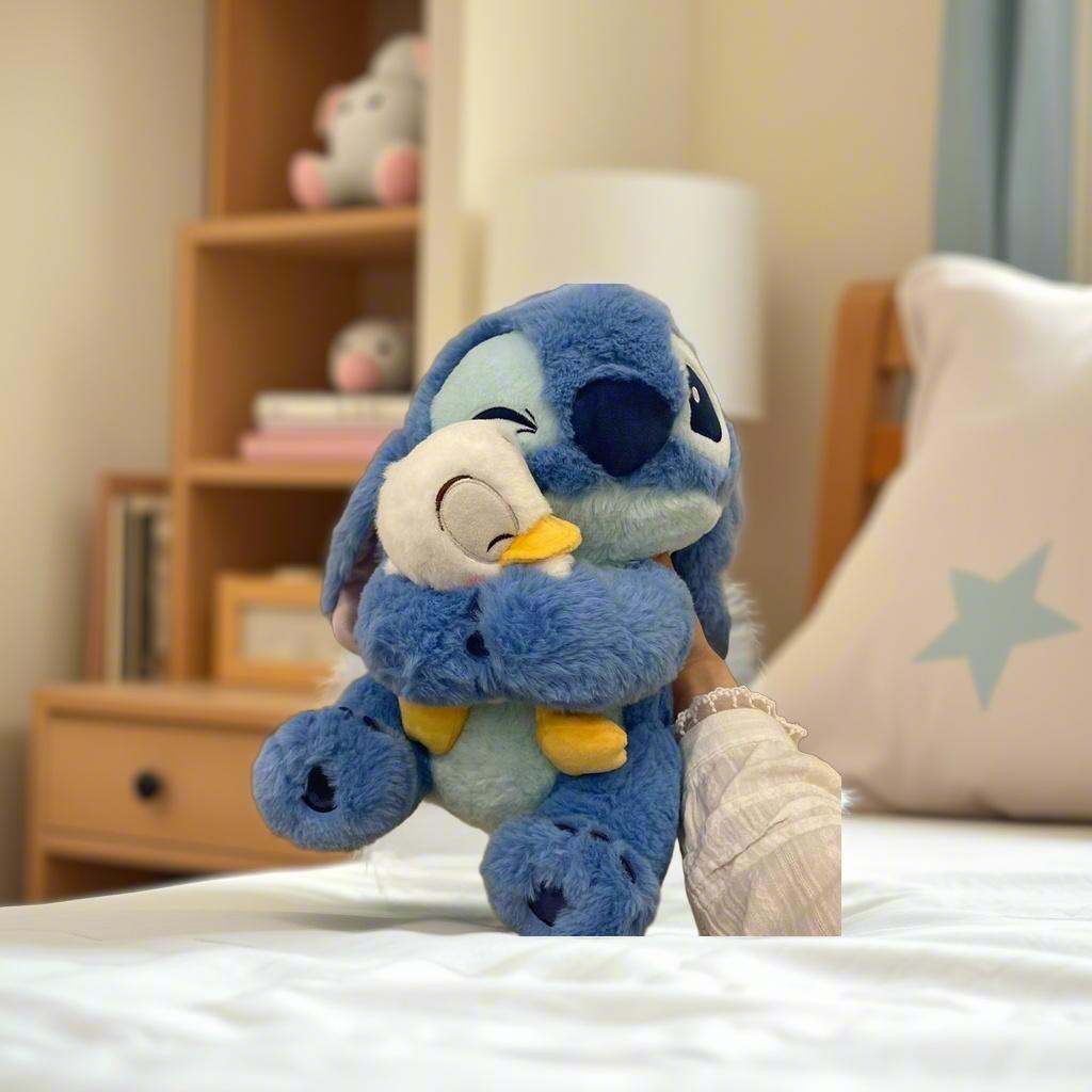 2026  Stitch Duck Hug Plush Doll, Cute Cartoon Fluffy Stuffed Toy, Lovely Birthday Holiday Gift for Kids Girls