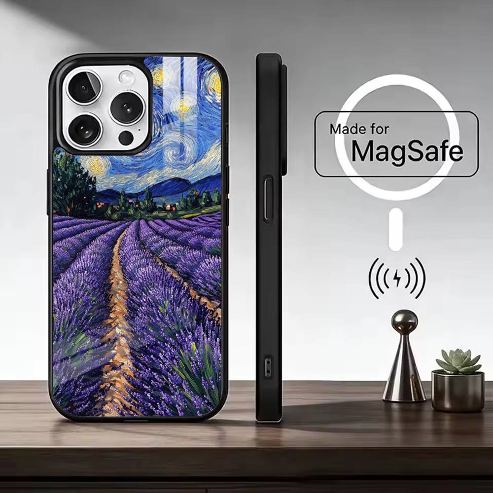 Van Gogh A-Art Aesthetic Phone Case For iPhone17,16,15,14,13,12,11 Plus,Pro Magnetic For Magsafe Wireless Charging