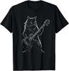 Unisexs Rock Cat Pattern Short Sleeve TShirts Funny 3D Guitar Cat Print Casual T Shirt Outdoor Unisex Unisex Y2k Tops Summer Clothing