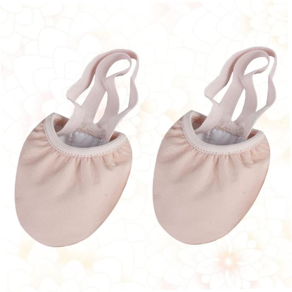 3pairs Half Toe Dance Shoes for Ballet Professional Elastic Band Non-slip Breathable Yoga Folk Dance Ballroom Shoes