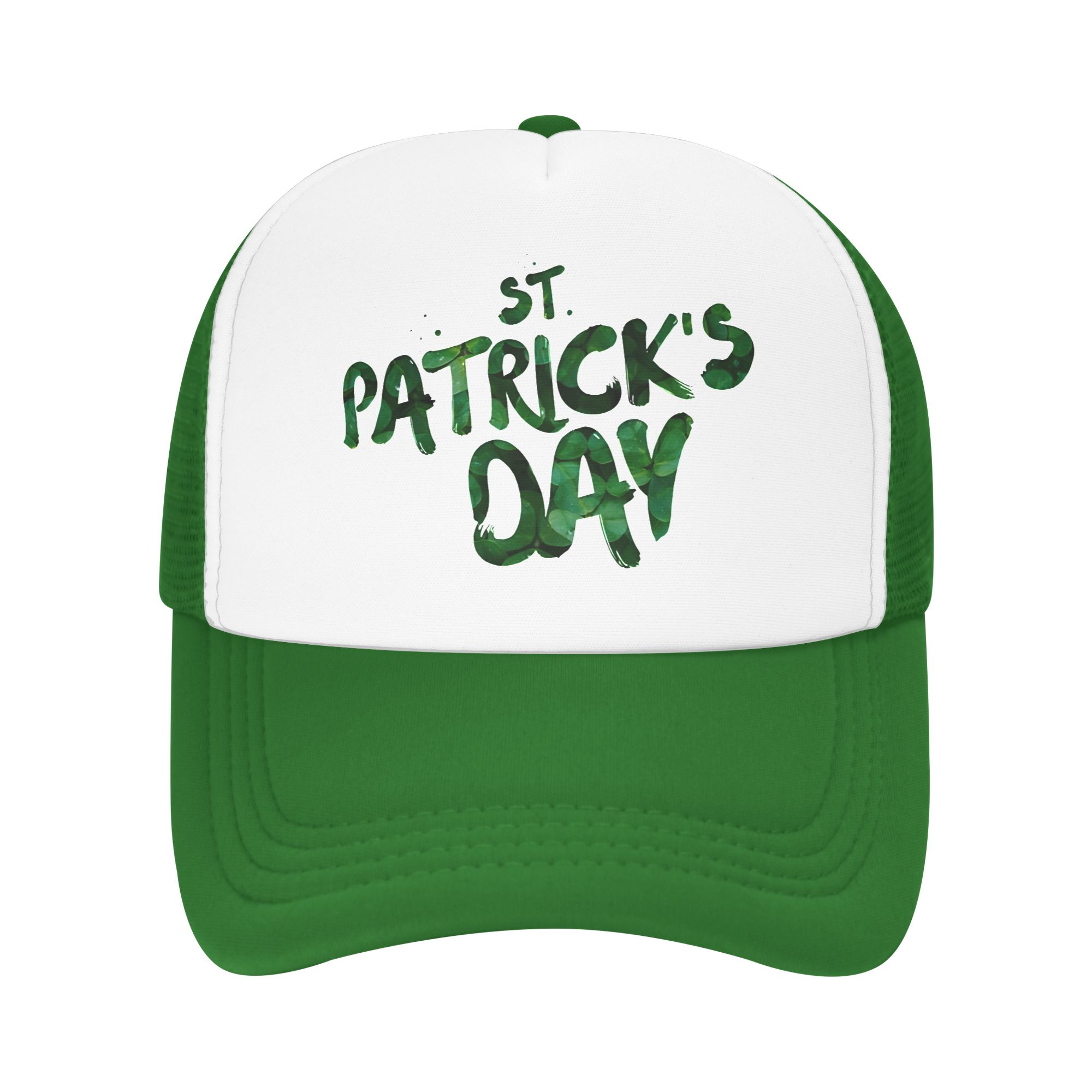 

Happy St Saint Patricks Day Mesh Trucker Hat Sturdy Summer Cooling Meshback Baseball Cap Adjustbale For Casual Headwear One Size