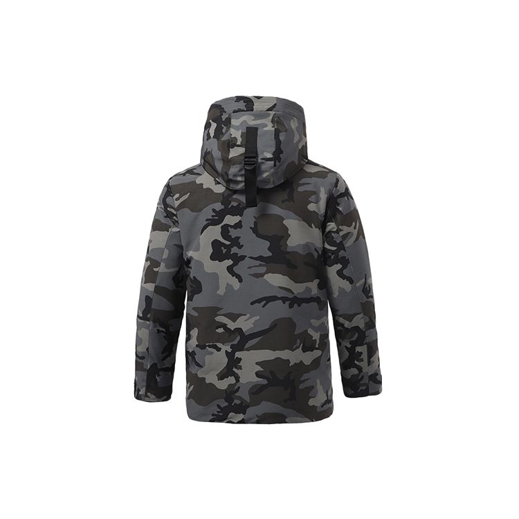 Li Ning Sport Warme Daunenjacke Herren Jacken Schwarz Grün AYMR079-2