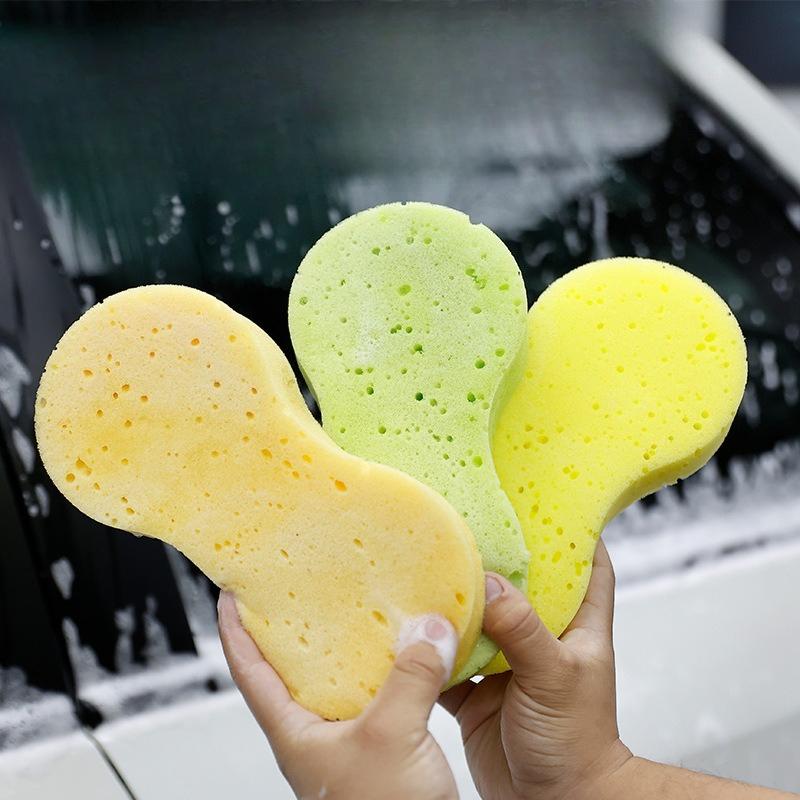 Car Wash Sponge, Vacuum Compressed Large Honeycomb 8-shaped Sponge Block, Car Beauty Waxing High-density Sponge Wipe