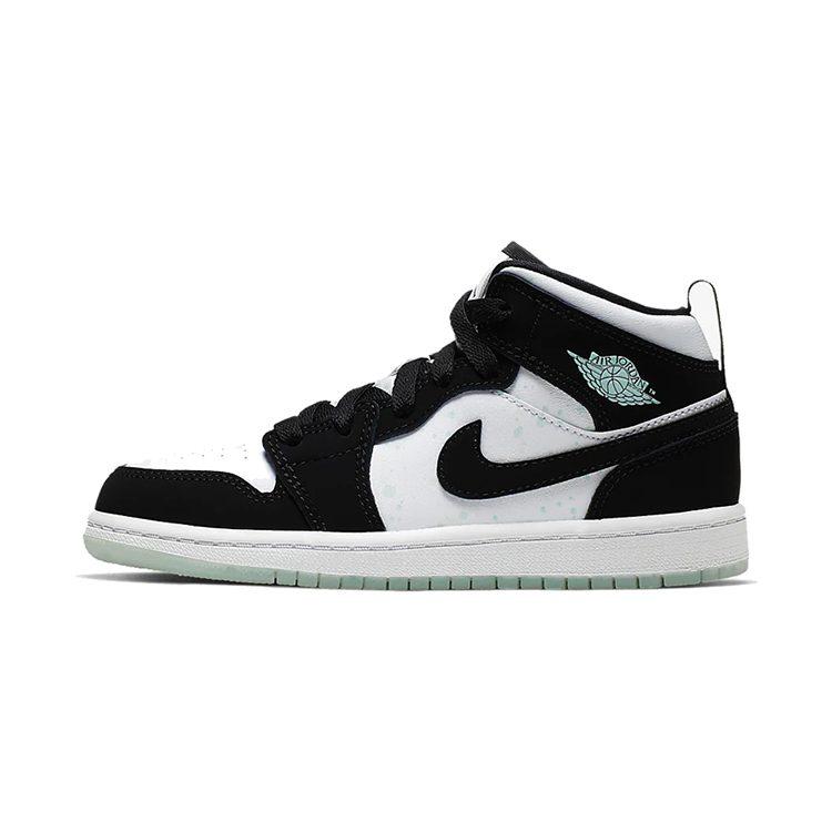 Jordan 1 Mid White Black Teal Tint PS BQ6932-103