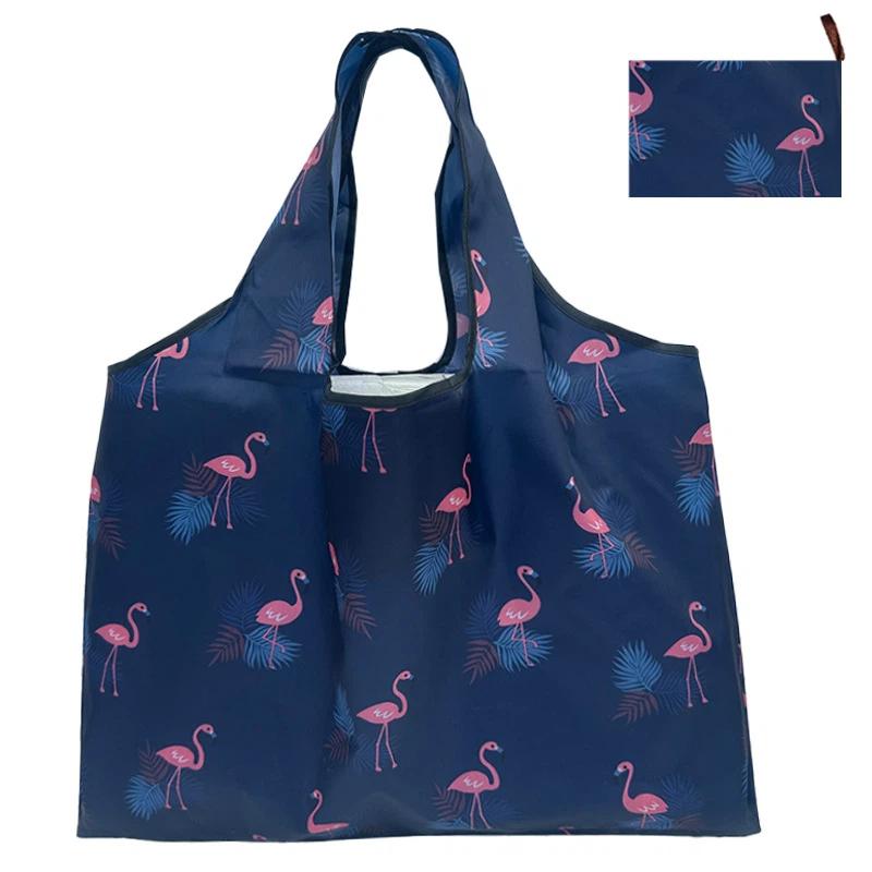 Reusable Foldable Waterproof Oxford Tote Bag Large Portable Grocery Shopping Storage Handbag
