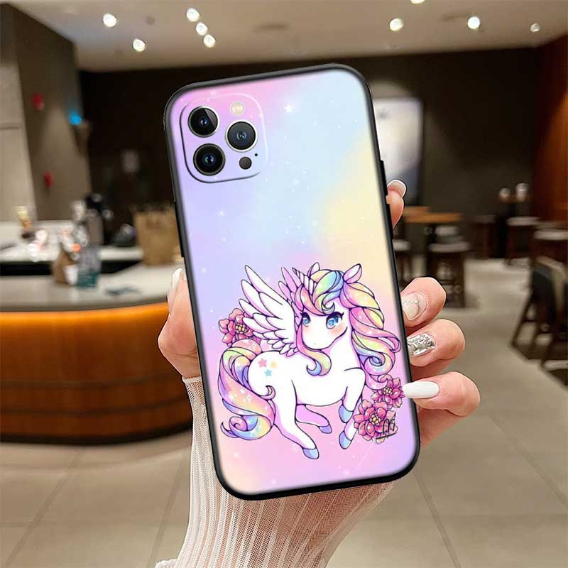 RE17 Cartoon Unicorn Phone Case for Samsung Galaxy S20 S21 S22 Ultra FE + Plus A21S A22 A24 A25 A26 A30 A30S A31