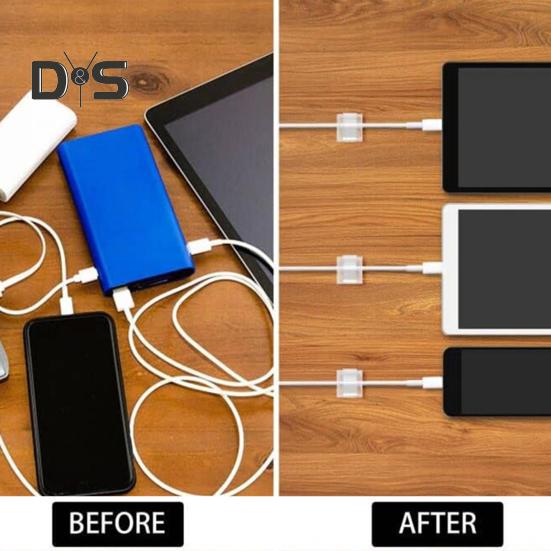 60Pcs Adhesive Cord Organizer Hooks Sticky Wire Holders Mini Size Multipurpose Transparent Cable Management Clips