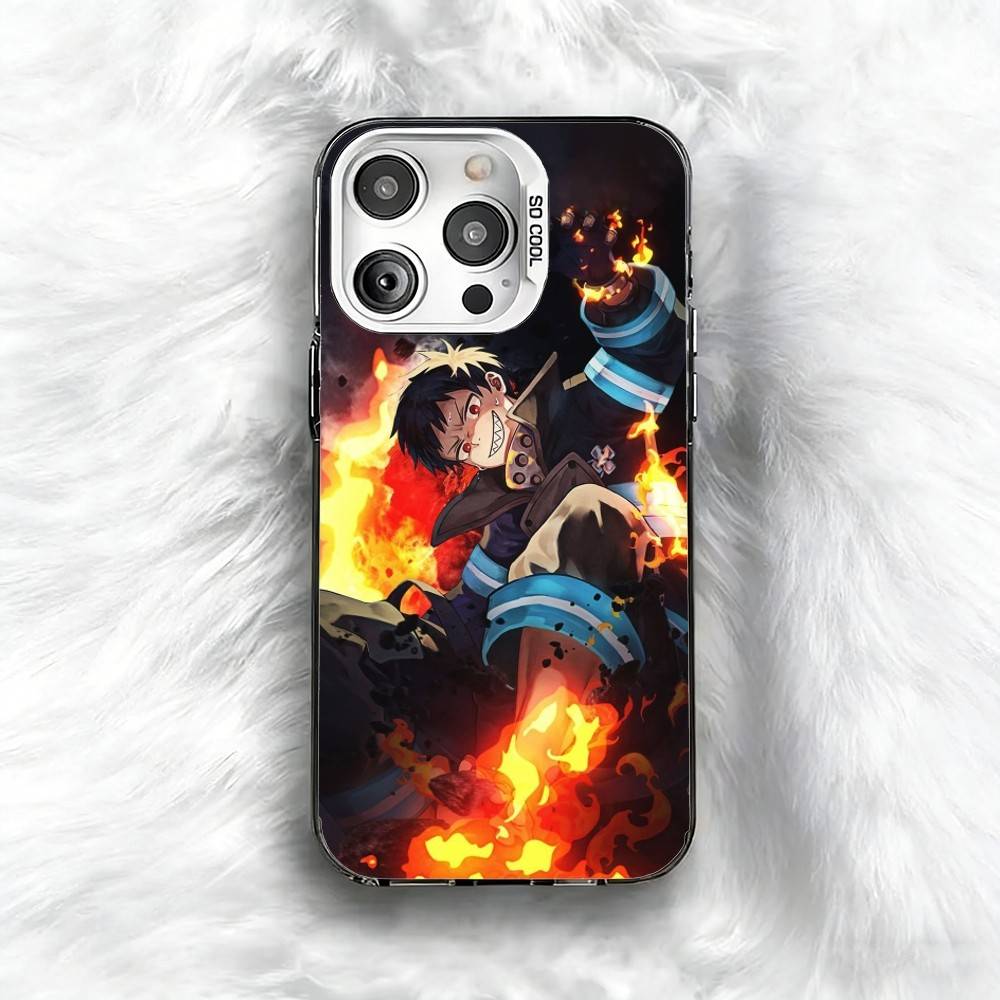 

F-Force F-Fire S-Shinra Kusakabe Phone Case For iPhone 16 17 15 14 12 13 Pro Max Black Color Shockproof Cover iPhone16e