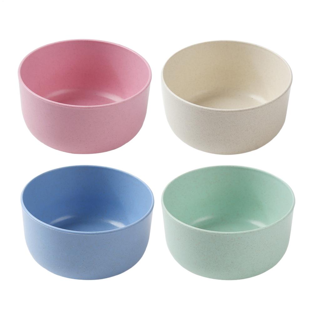 Wheat Straw Anti-Fall Bowl Dinner Bowl Creative wheat straw bowl set thickened anti-fall rice bowl Snack Tray Kitchen Tableware