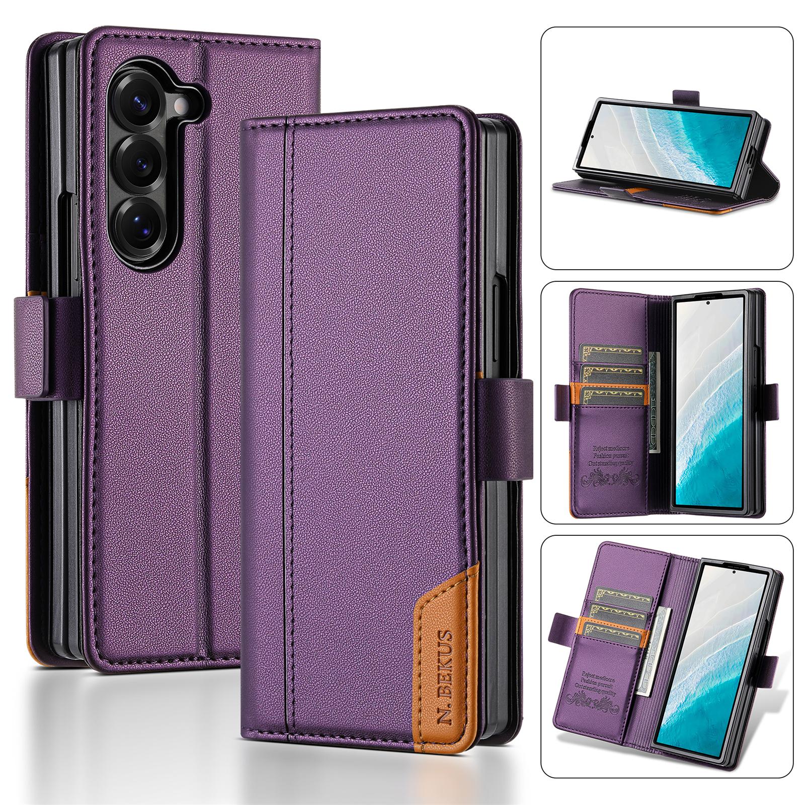 

Luxury Leather Wallet Cover for Samsung Galaxy Z Fold 7 6 5 4 3 5G 2025 Flip Case Magnetic Book Business ZFold6 Fold7 RFID Case Galaxy Z Fold7
