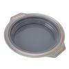 Silicone Cake Pan Foldable Press Type Quick Release Round Baking Pan for Layer Cake Cheese Cake Chiffon Cake Grey