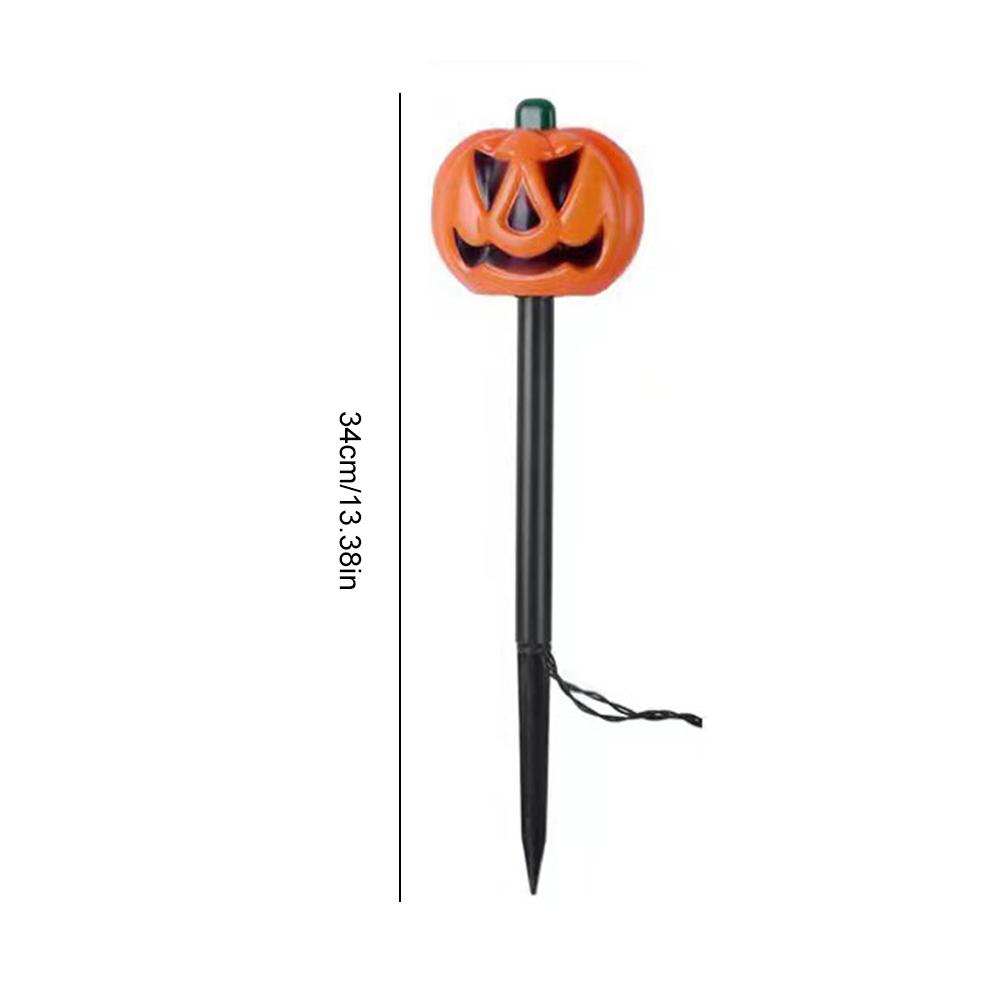 5 Pack Halloween Pumpkin Pathway Stake Lights Halloween Decoration Outdoor Solar Lights Waterproof for Garden Yard Pathway Decor