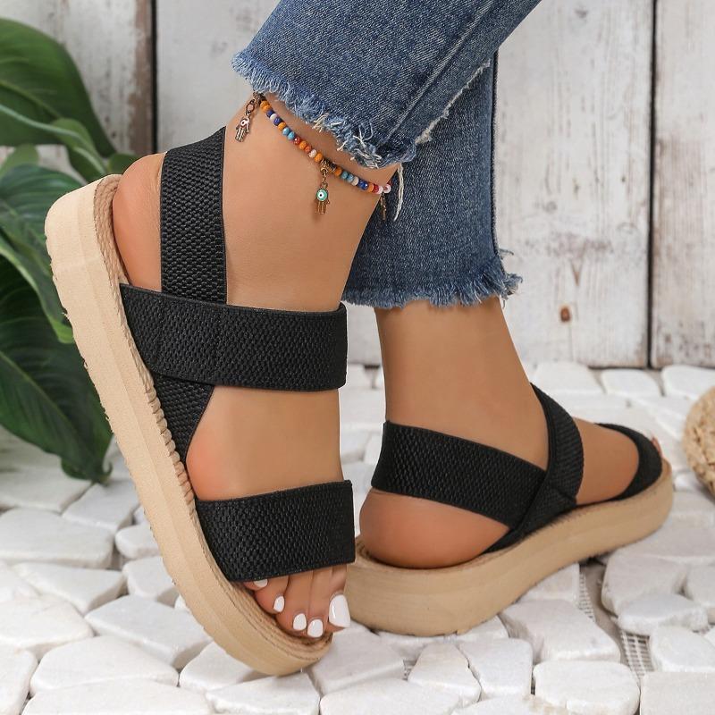 Women's Chunky Gladiator Sandals - Ins Fashion Single Strap Slides for Summer, Korean Style Platform Mules