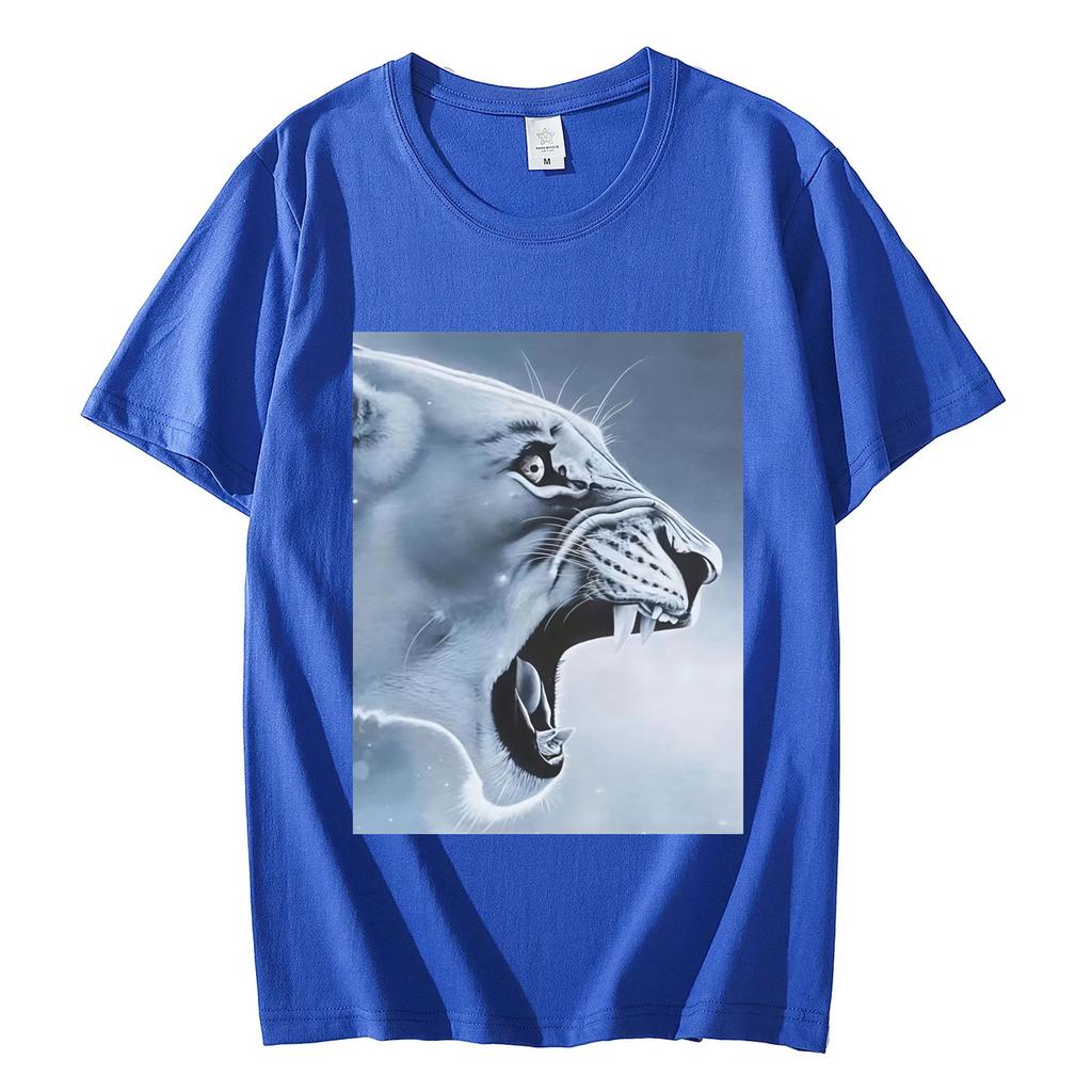 Funny Rage Bait Lion Meme Graphic T Shirts Summer Casual Comfort Short Sleeve Tshirt Men Women Clothing Fashion Loose Tshirts