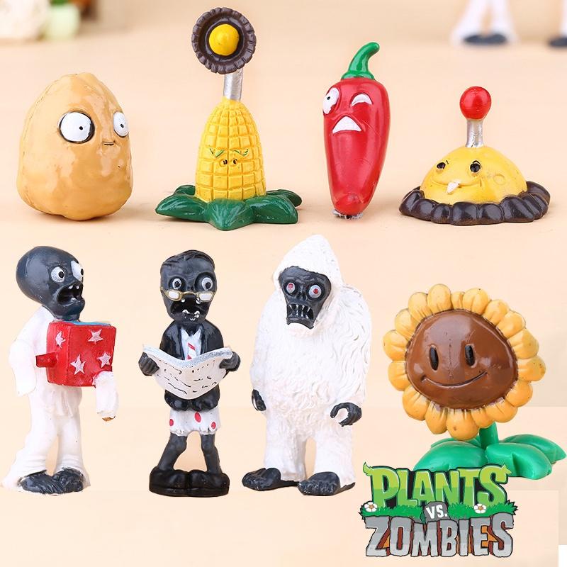 8pcs Plants Vs. Zombies Action Figures Collectible Model Doll Kids Birthday Gift