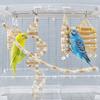 Wooden Parrots Perches Toys Sturdy Exercise Playstand Chew Toys Bird Cage Swing  Bird Training