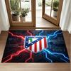 Atletico Madrid Design Crystal Velvet Rug Soft Decorative Mat for Bedroom Entrance
