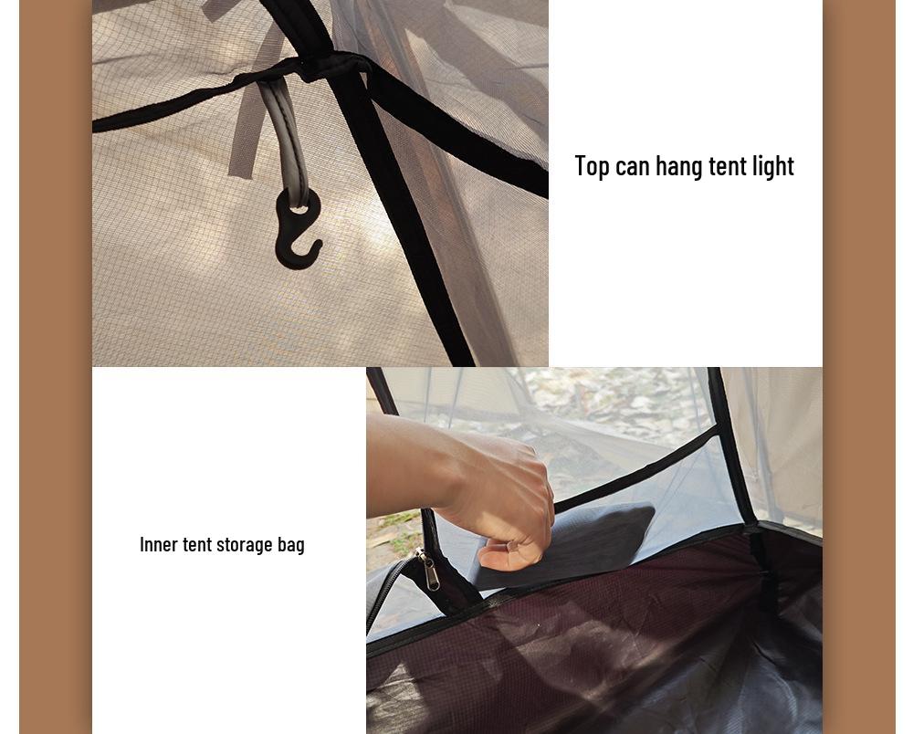 Cold-Proof Winter Camping Tent: Portable, Rainproof, Flame-Retardant, Sun-Protected, Large Tunnel Design with Rear Room