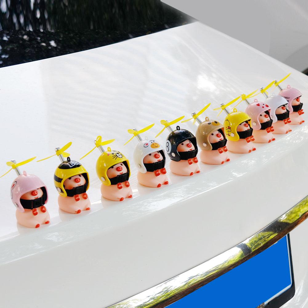 Cute Little Yellow Duck Car Interior Accessories Mtb Bike Cycling Motorcycle Helmet Riding Auto For VW Bmw Benz Tesla Parts