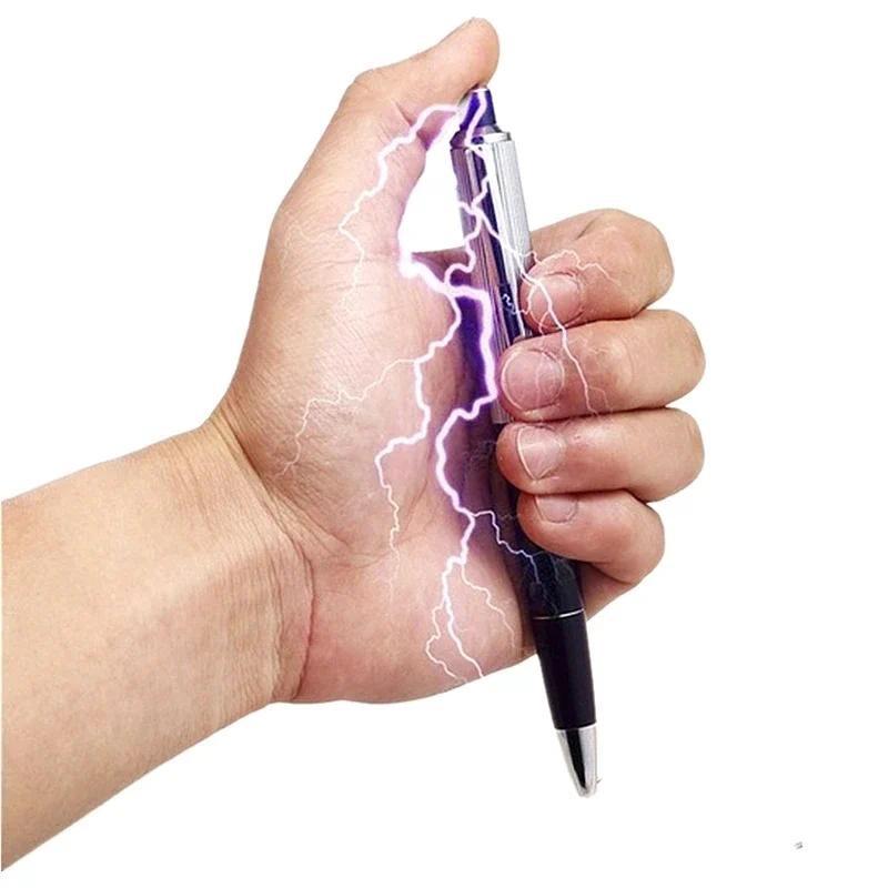 1 Stück Schockstift Elektrostift Spielzeug Überraschende Tricks Freunde täuschen Schockierender Stift Halloween Aprilscherz Lustige Stifte Partyzubehör