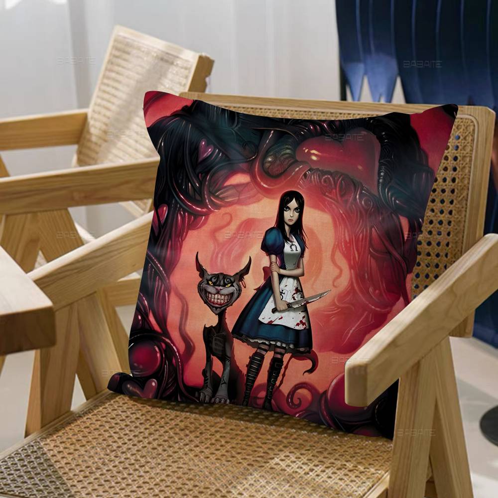 Game A-Alice Madness Returns 45*45cm Cushion Cover Pillow Cover Decor Pillowcase Home Pillowcase For Couch Pillow