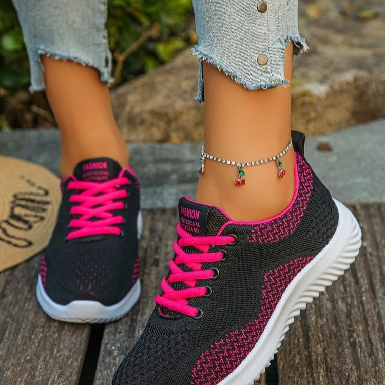 Women's Lightweight Running Shoes - Soft Sole Casual Sneakers for Spring/Summer, Fashion Slip-On Walking Shoes