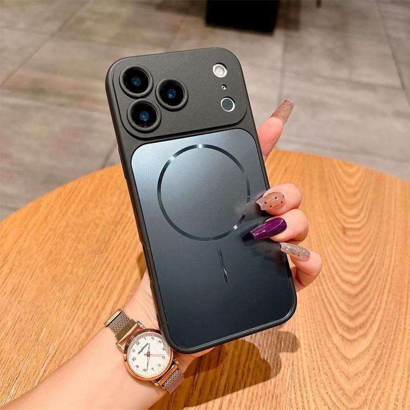 Luxury For Magsafe Phone Case For iPhone 17 Air 16 15 14 13 Pro Max Magnetic Wireless Charging Shockproof Matte Bumper Cover