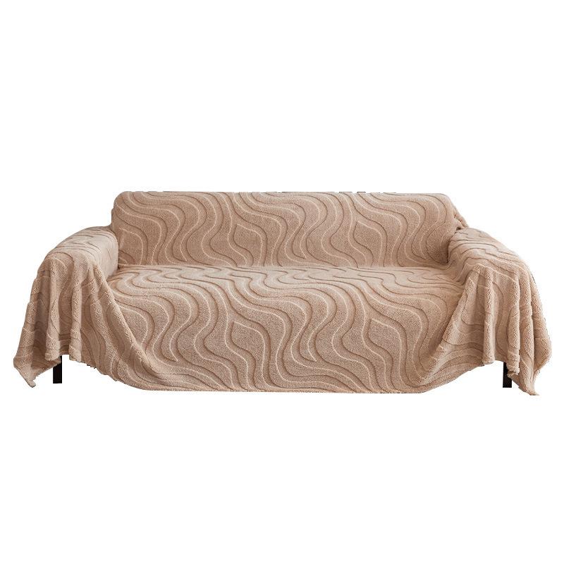 Cream Winter Sofa Blanket: 2026 Plush Ultra-Large One-Piece Cover & Cushion.