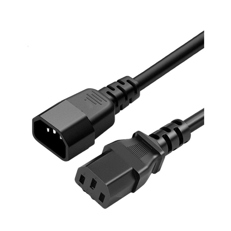 

18AWG C13 C14 Power Extension Cord With Flame Retardant PVC Coating Computer Power Extension Cable For Industrial Use