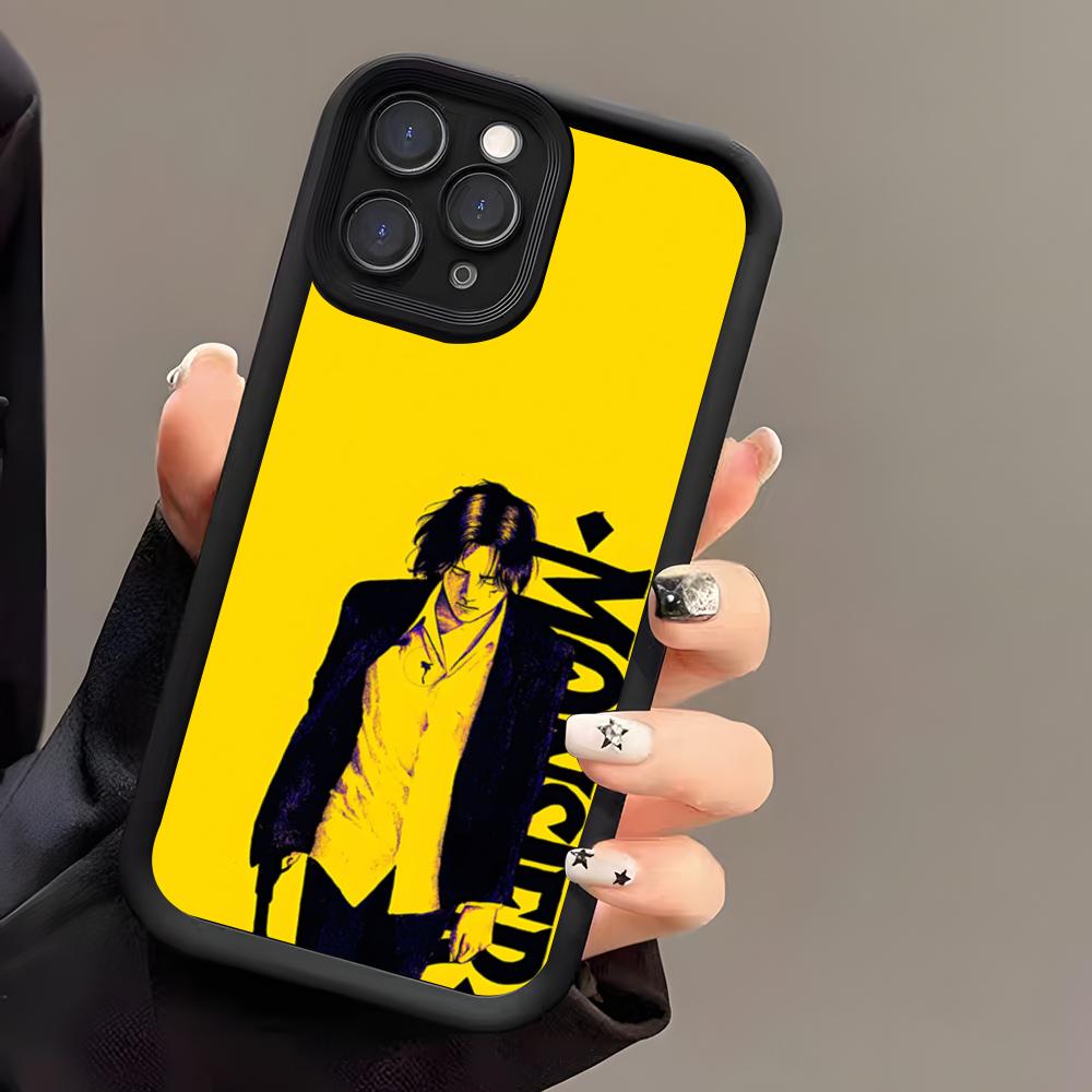 N-Naoki Urasawa S Monster Phone Case For IPhone 17 Air 16 E 15 14 Plus 13 12 11 Pro Max Black Sky Eye Stepped Protective Case