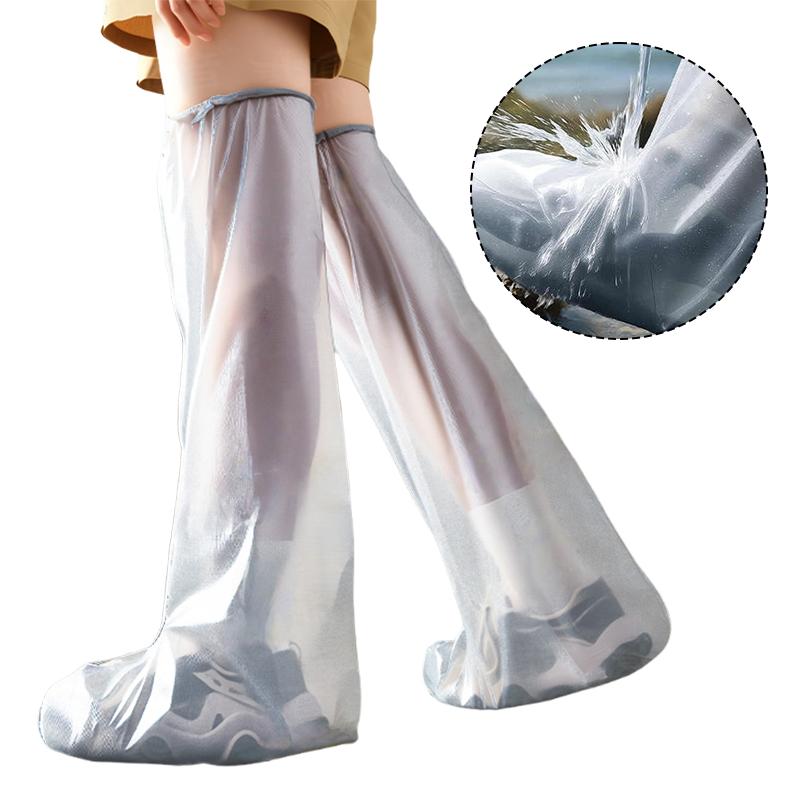 

10/20/30 Pcs Disposable Rain Shoes Cover Thickened Wear-resistant Anti-slip Waterproof Shoe Cover Long Footwear Rain Boot Cover 10 Pcs