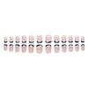 Sweet & Cute French Tip Black Heart Edge Short Wearable Nails