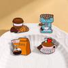 Broșă Email I Love Coffee Ace de Rever Boabe de Cafea Croissant Mașină de Cafea Geantă Insignă Metalică Creativă Cafea Bijuterii Cadou Prieten