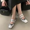Fashion 2024 Women Flat Bow-knot Shoes Fashion Split Toe Flat Heel Loafer Shoes Shallow Soft Leather Casual Outdoor Mary Jane Shoes
