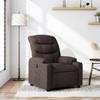Relaxation Armchair Dark Brown Fabric