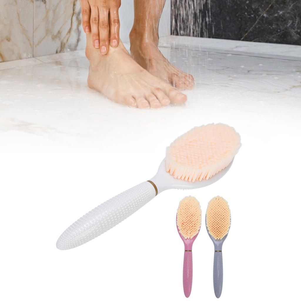 Dusch-Fußschrubber Fußwaschbürste Tragbare Gebogene Kopfschrubbbürste für Badezimmer
