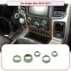 5pcs Headlight/Center Console Switch Knob Trim Ring for Dodge RAM 1500 2013-17