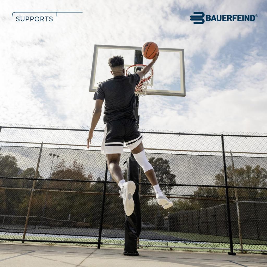 BAUERFEIND Sports Compression Knee Made in General Medical Compression Muscle Activation and Knee Stabilization Support, Germany, Device, (Pink,