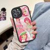 S-Strawberry-shortcake Girl Phone Case For IPhone 15 14 13 12 11 16 Pro Max Plus Leather Soft Cover