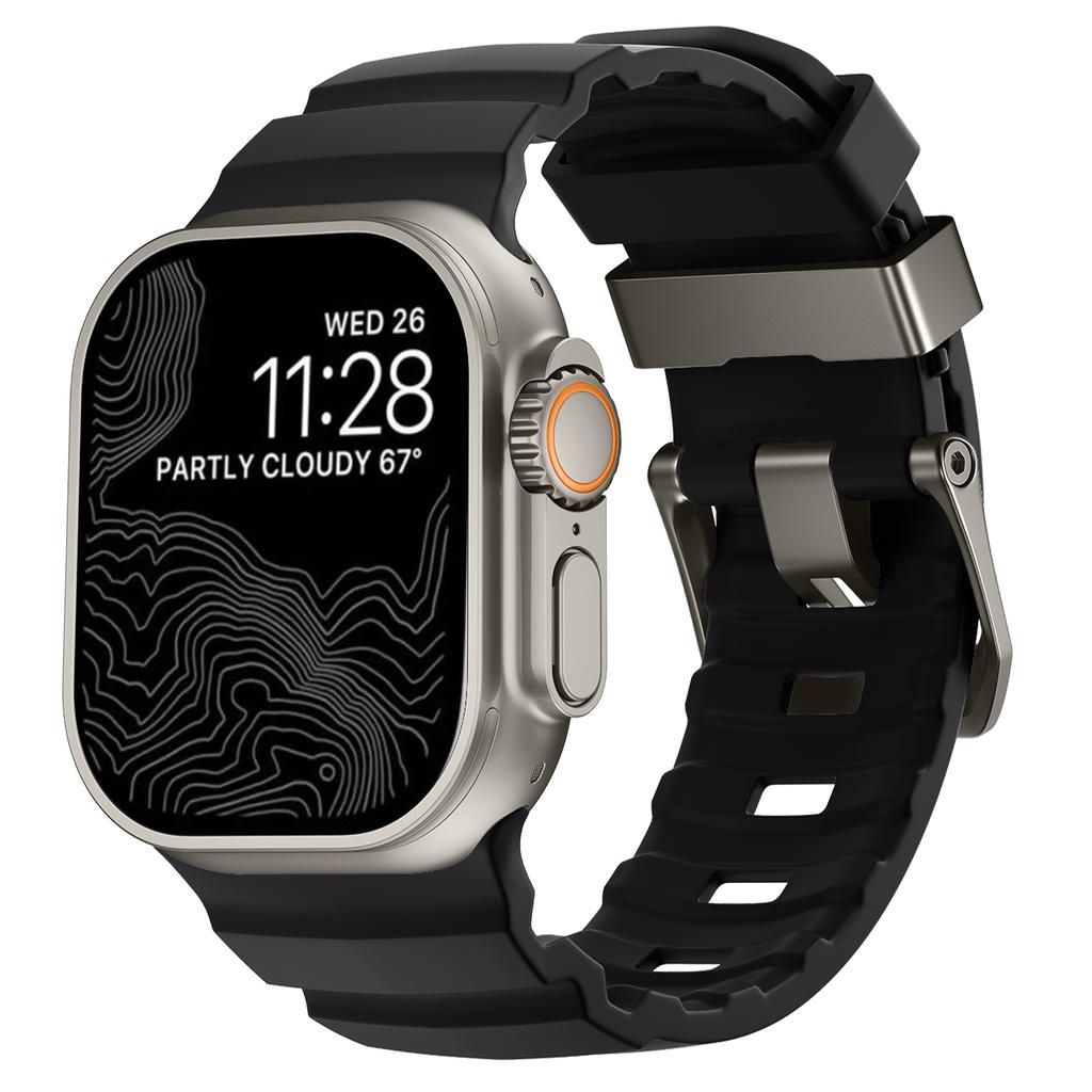 Trail Silicone Strap For Apple Watch Ultra 3 2 49mm Band 11 10 9 8 7 46mm 45mm High-end Bracelet Wristband iWatch 6 5 SE 3 44mm