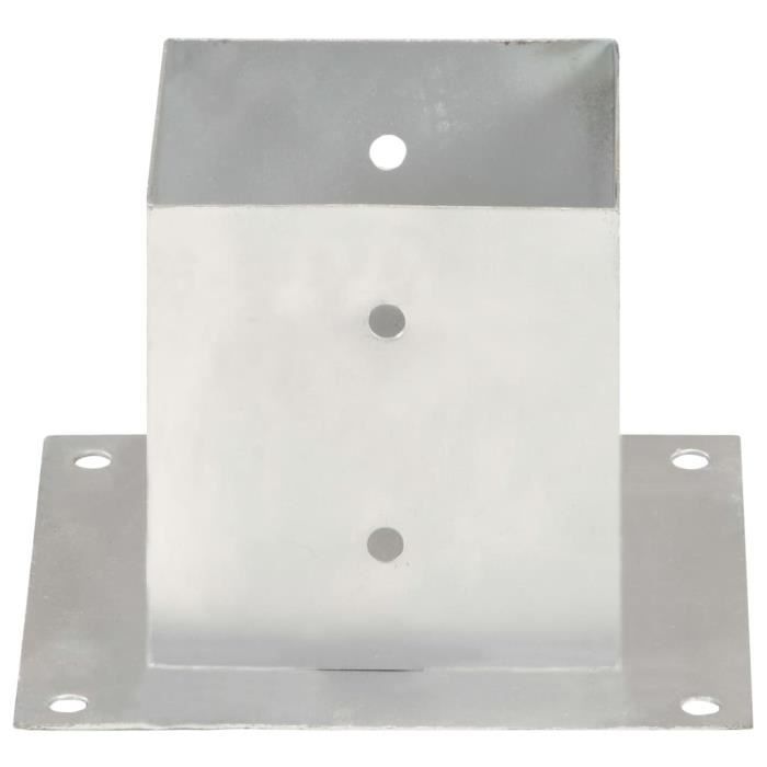 VidaXL Ancres de poteau 4 pcs Métal galvanisé 141 mm