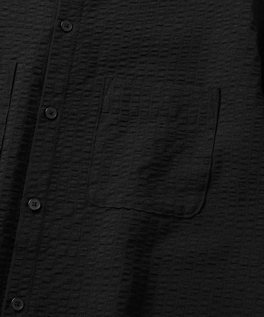 NONBLANK Seersucker Veil Hs Shirt_Black