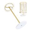 Necklace Holder Metal Necklace Display Wood Base with 22 Hooks Jewelry   Home Decoration for Women
