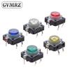 5PCS 12X12X7.3 Tactile Push Button Switch Momentary Tact LED 5 Color 12X12X7.3mm 12*12*7.3mm