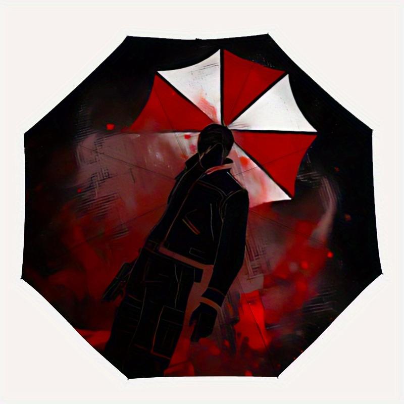 

1pc Umbrella Corporation, Resident Evil Windproof Automatic Umbrella, Portable Folding design, Lightweight for Women/Men200