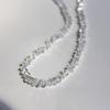 Women Necklace Multi-faceted Crystal Glass Adjustable Extended Length Neck Jewelry Lady Choker Necklace