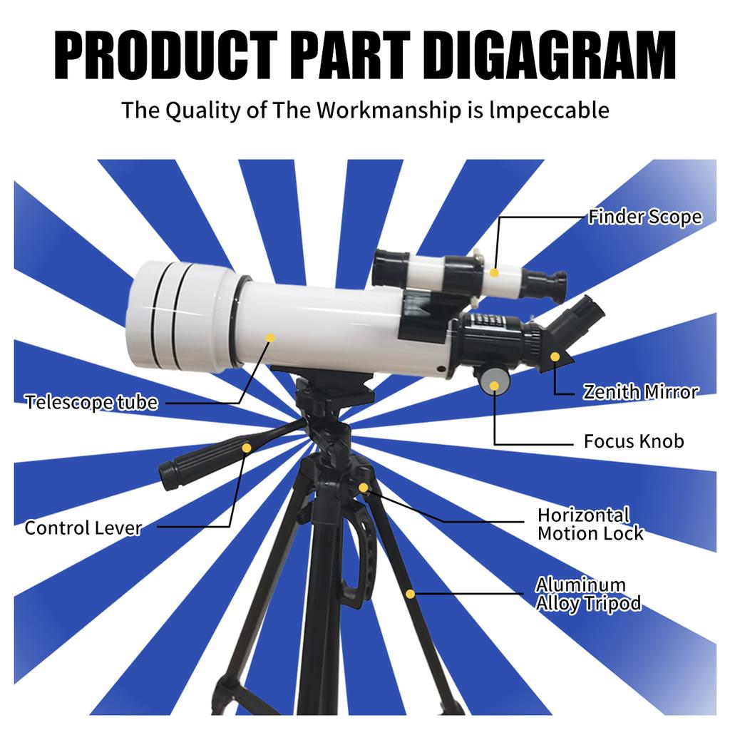 Professional Upgraded Astronomical Telescope Bak4 Prism High Power For Moon Watching Stargazing Bird Watching Gift