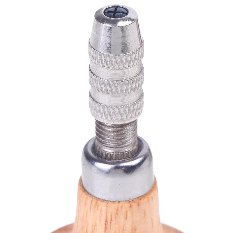 Jewelry Craft Handle Pin Vise Vice Wooden Handle With Chuck Wrapping Drill Tool