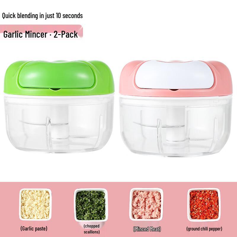 

Mini Manual Garlic Chopper 2-Pack